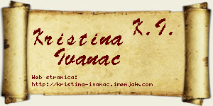 Kristina Ivanac vizit kartica